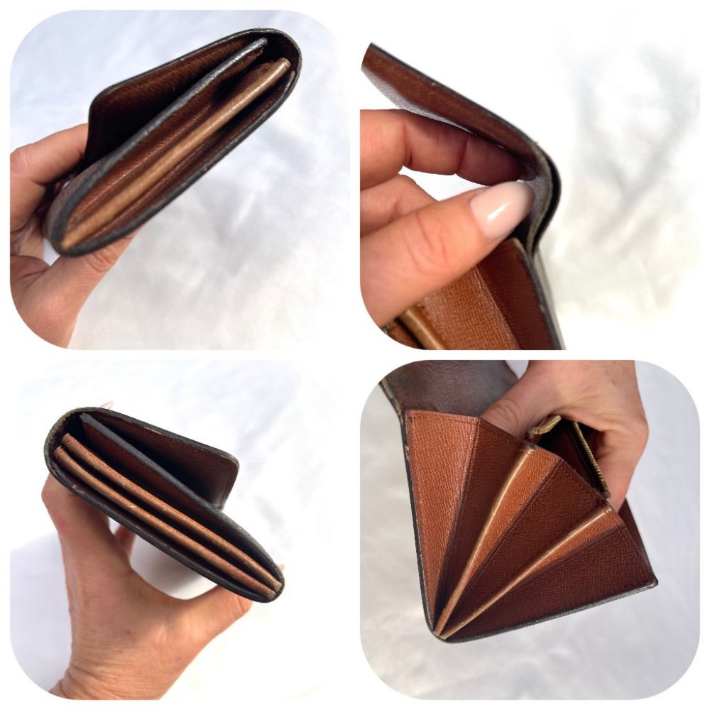 Auc Louis Vuitton Brown Mono Bi-Fold Long Wallet - Picture 14 of 15